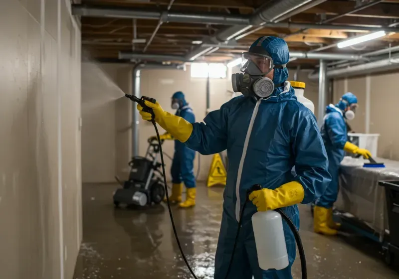 Basement Sanitization and Antimicrobial Treatment process in London, AR